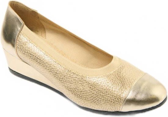AFIBEL Tweekleurige lederen comfort wijdte ballerina's