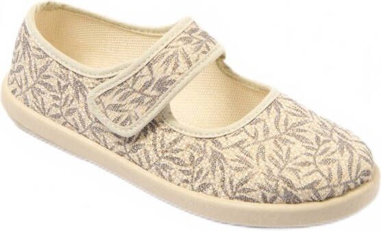 AFIBEL Vegan brede ballerina met klittenband