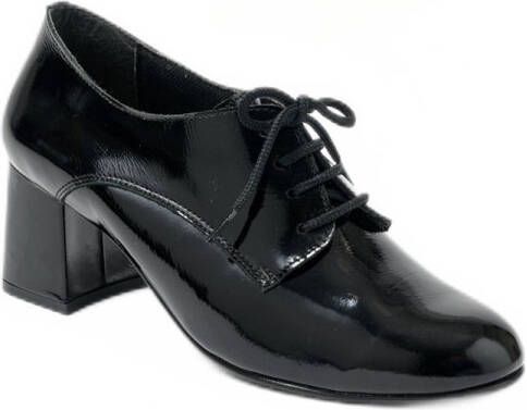 AFIBEL Veterschoenen van lakleer met brede comfortabele hakken