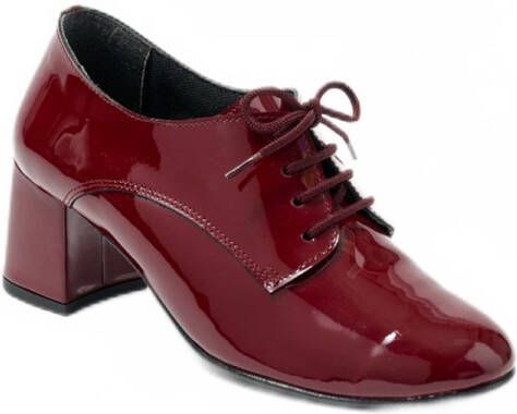AFIBEL Veterschoenen van lakleer met brede comfortabele hakken