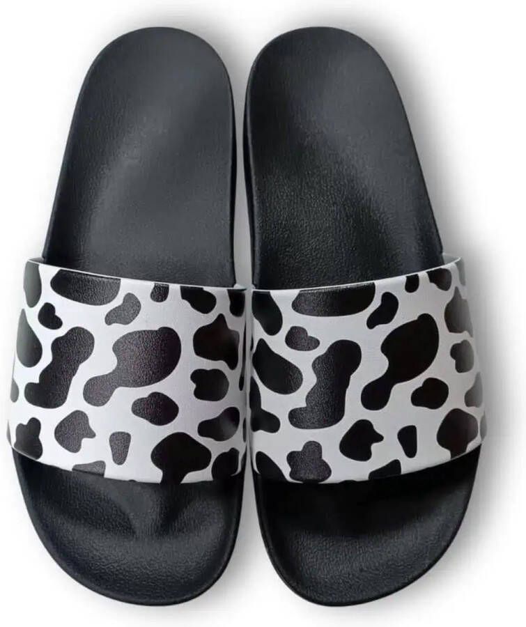 Agrifans Koeienvlek Slippers Comfortabele Slippers met Uniek Koeienprint Design Unisex Antislip Zool Lichtgewicht & Ade d Voor Binnen en Buiten