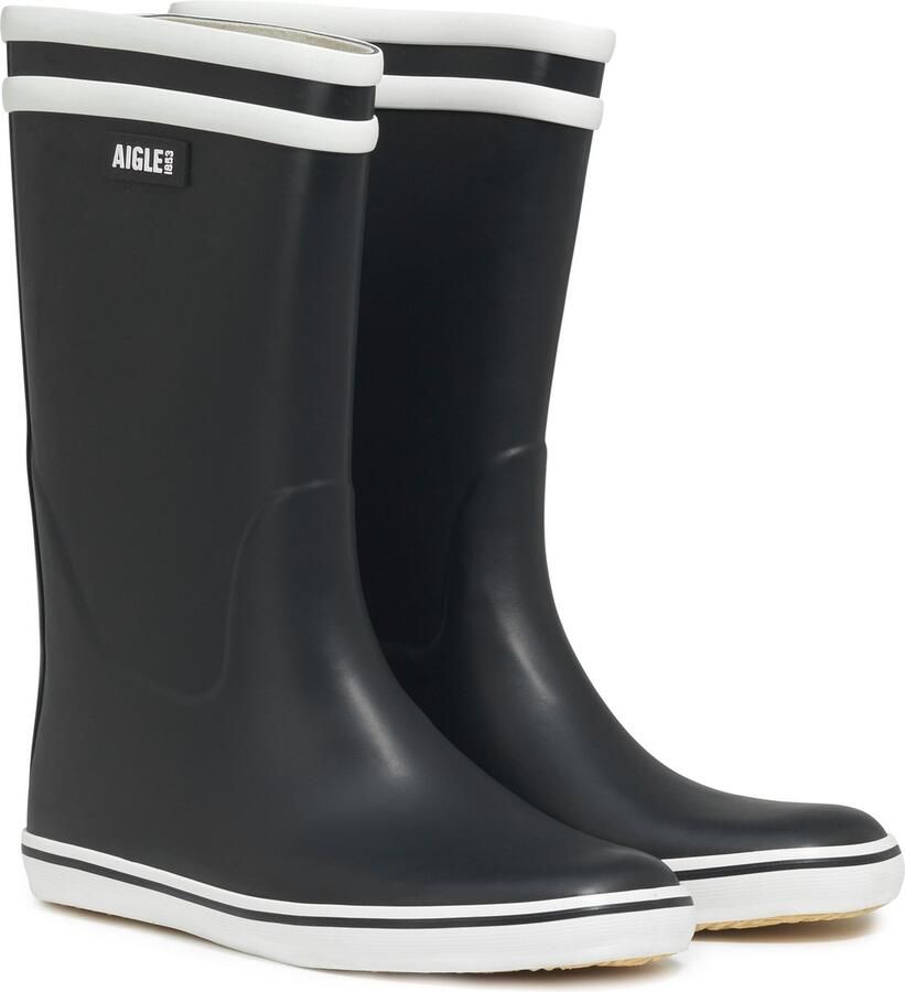 Aigle Gummistøvler Malouine Marine Blanc Zwart Dames