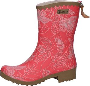 Aigle Regenlaars Victorine Rasberry Flowerline