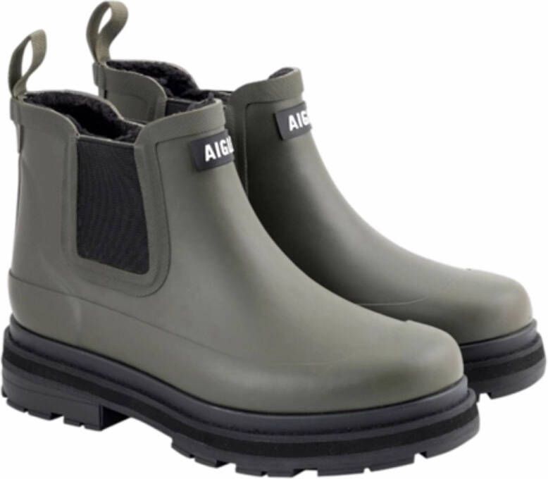 Aigle Soft Rain Fur Booties Groen Vrouw