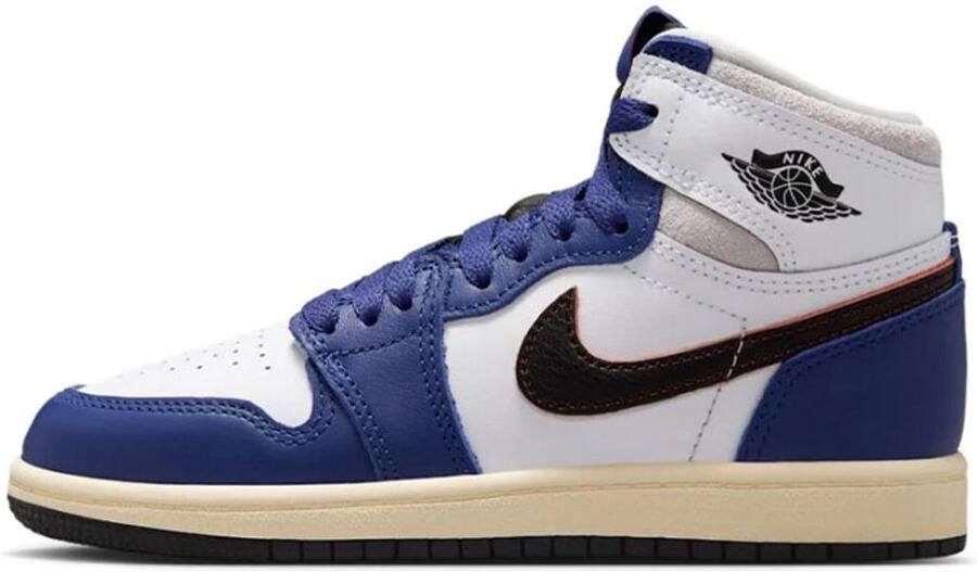 Air Jordan 1 Retro High OG Rare Air Deep Royal Blue FD1412-100 blauw wit zwart sneakers hoog kinderschoenen