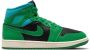 Nike Air Jordan 1 Mid Sneakers Unisex Zwart Aquatone Sail Lucky Green - Thumbnail 1