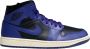 Air Jordan Nike 1 MID WMNS (Black Dark Concord-Sail) - Thumbnail 3