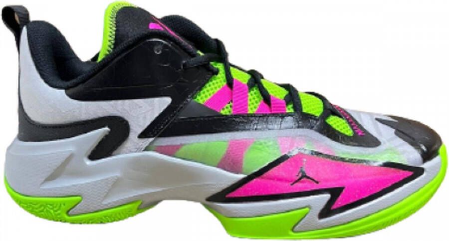 Jordan One Take 3 Wolf Grey Pink Prime Electric Green Schoenmaat 42 1 2 Basketball Perfor ce Low DC7701 002