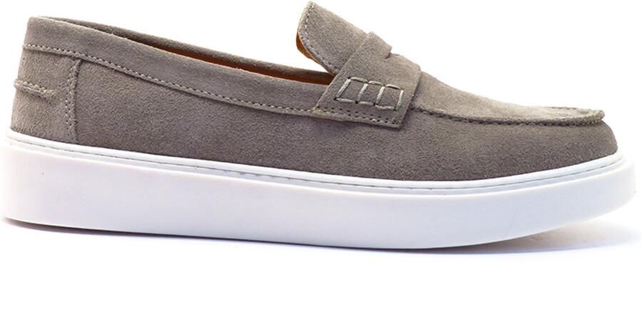 Alberto Torresi Taupe beige suede instapper M078825 Antilope Beige