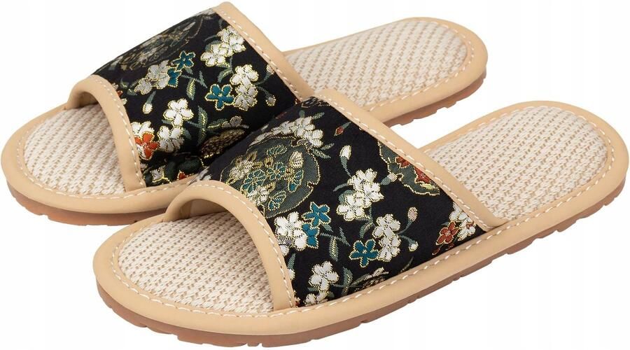 Dames Pantoffels Bloemen Folk Stijl