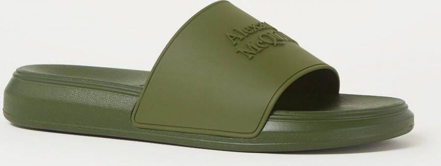 Alexander McQueen Oversized slipper Groen