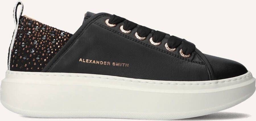 ALEXANDER SMITH Lage Sneakers Wembley Maat: 38 Materiaal: Leer Kleur: Zwart