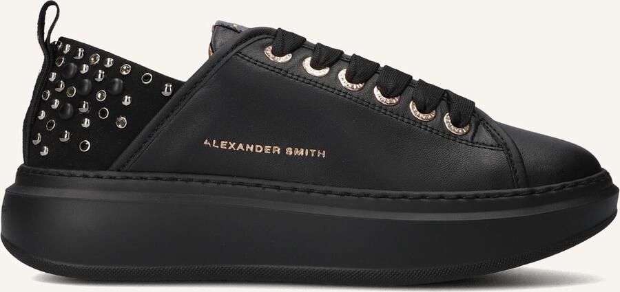 ALEXANDER SMITH Lage Sneakers Dames Wembley Maat: 39 Materiaal: Leer Kleur: Zwart