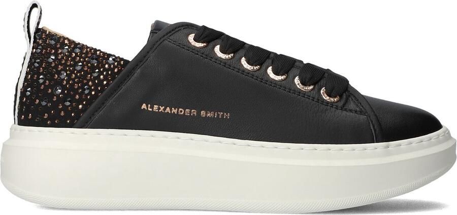 ALEXANDER SMITH Lage Sneakers Dames Wembley Maat: 39 Materiaal: Leer Kleur: Zwart