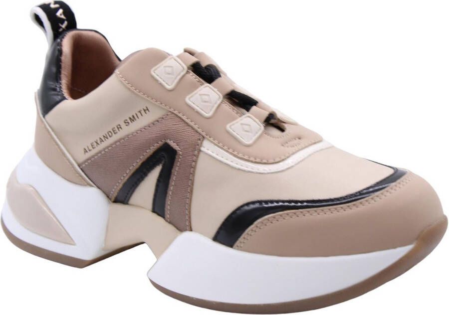 ALEXANDER SMITH Lage Sneakers Marble Maat: 36 Materiaal: Leatherlook Kleur: Beige