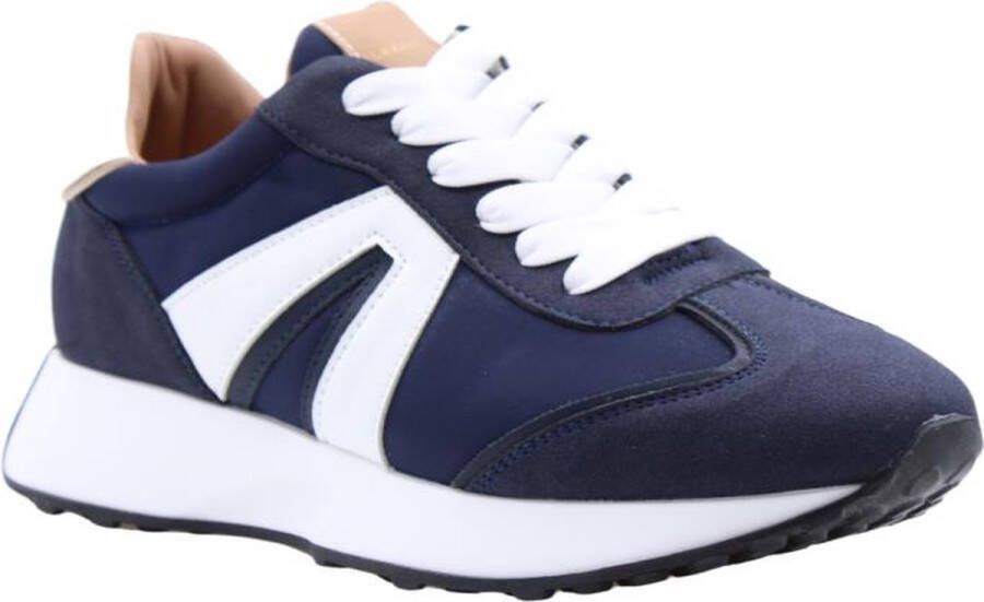 Alexander Smith Blauwe Leren Sneaker Blue Heren