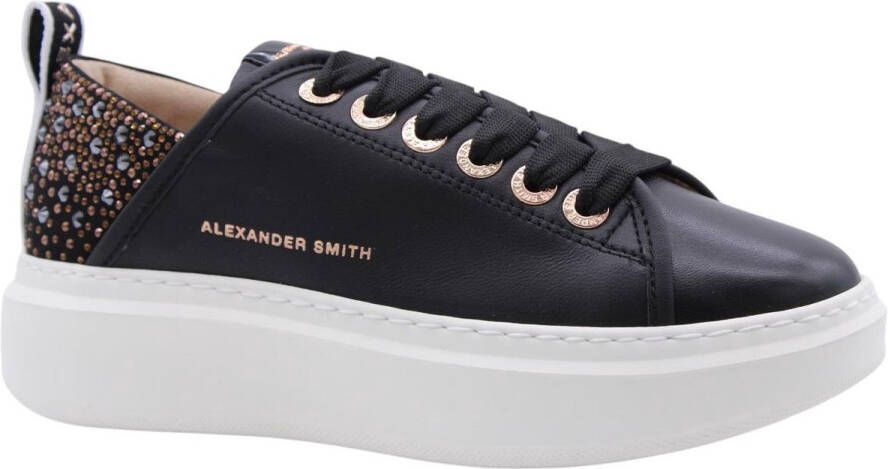 ALEXANDER SMITH Lage Sneakers Dames Wembley Maat: 40 Materiaal: Leer Kleur: Zwart