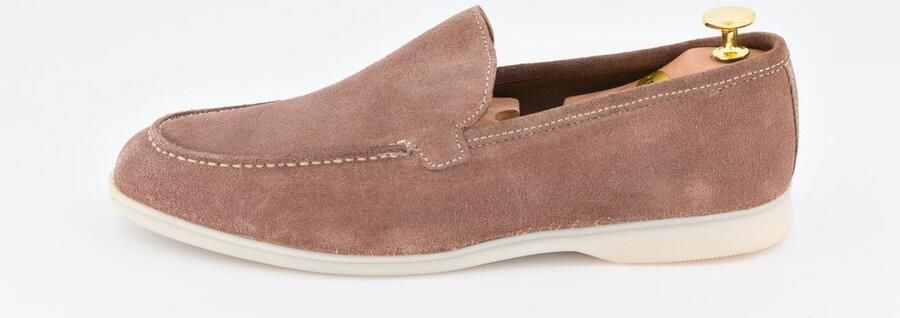 Alfie Walker Heren Suède Loafers Marina Loafer Beige 45 Leren Voering Uitneembare Binnenzool