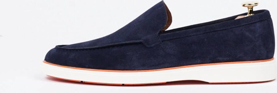 Alfie Walker Heritage Suède Loafer Blauw