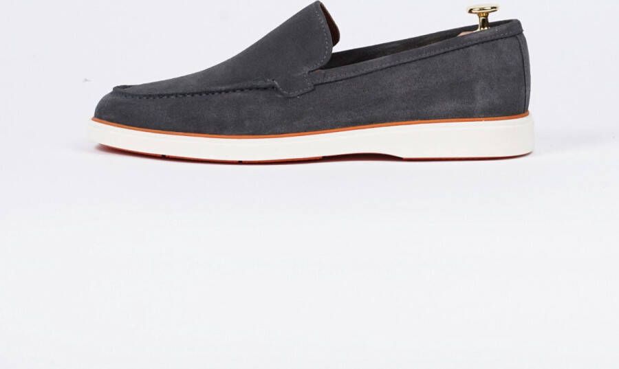 Alfie Walker Heritage Suède Loafer Grijs