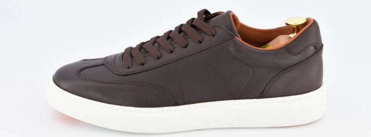 Alfie Walker Whaler heren sneaker leer espresso bruin
