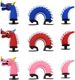 Allecto 3D Draak Schoenhangers Schoendecoratie Pvc Roze Rood