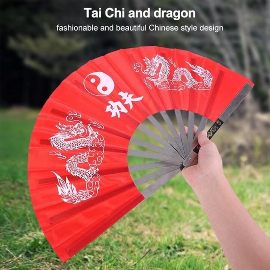 Allecto Martial Arts Fan Tai Chi Training Zwart Kung Fu