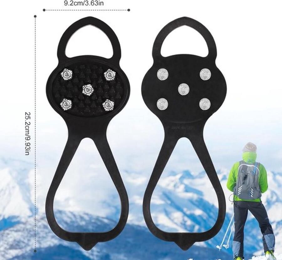 Allecto Plus 3 Paar sneeuwschoenen: antislip krampons spijkers