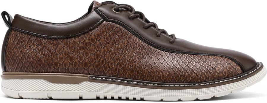 ALLTHEMEN Heren Casual Schoenen Laagtop Ademend Retro Bruin