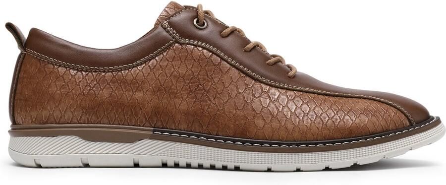 ALLTHEMEN Heren Casual Schoenen Laagtop Ademend Retro Geelbruin