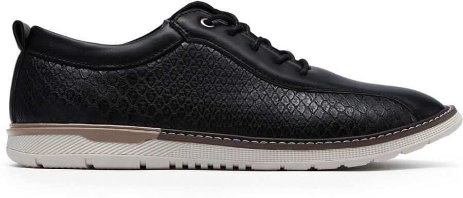 ALLTHEMEN Heren Casual Schoenen Laagtop Ademend Retro Zwart