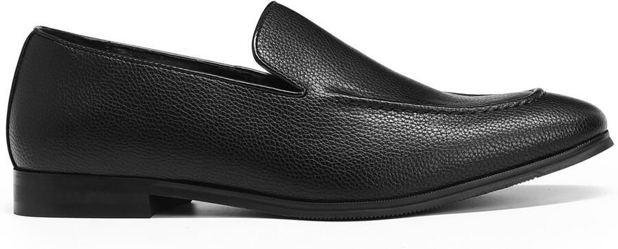 ALLTHEMEN Heren Instappers Loafer Gestructureerd Leer