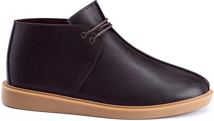 ALLTHEMEN Heren Retro Rundleer Woestijnlaars Comfortabel Slijtvast