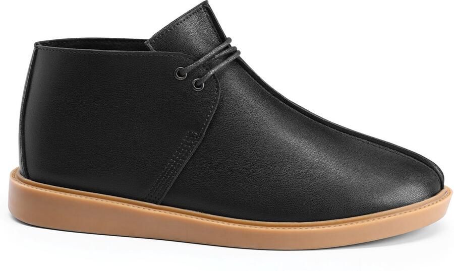 ALLTHEMEN Heren Retro Rundleer Woestijnlaars Comfortabel Slijtvast