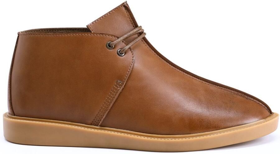 ALLTHEMEN Heren Retro Rundleer Woestijnlaars Comfortabel Slijtvast