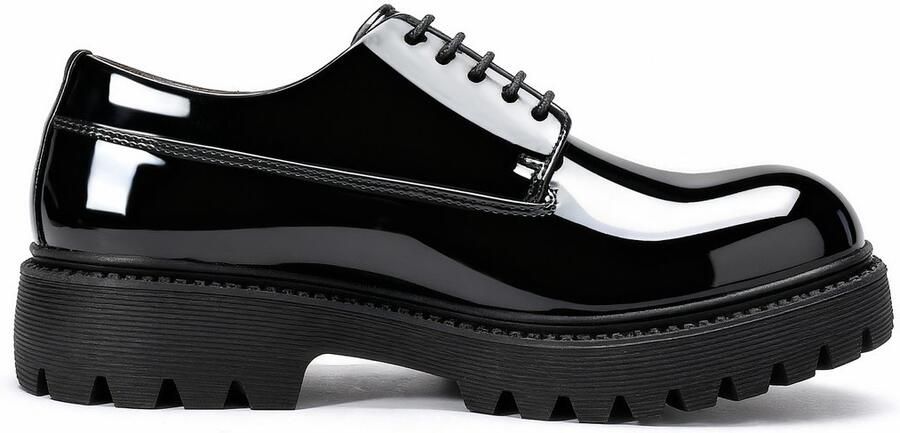 ALLTHEMEN Heren Ronde Neus Derby Veterschoenen