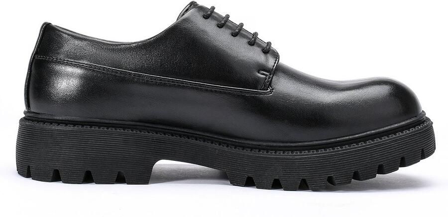 ALLTHEMEN Heren Ronde Neus Derby Veterschoenen