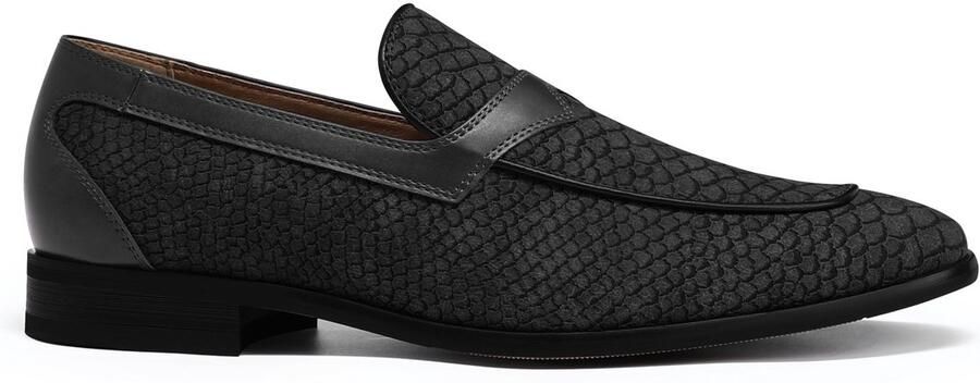 ALLTHEMEN Heren Tweekleurige Instappers Loafer Schubbenpatroon
