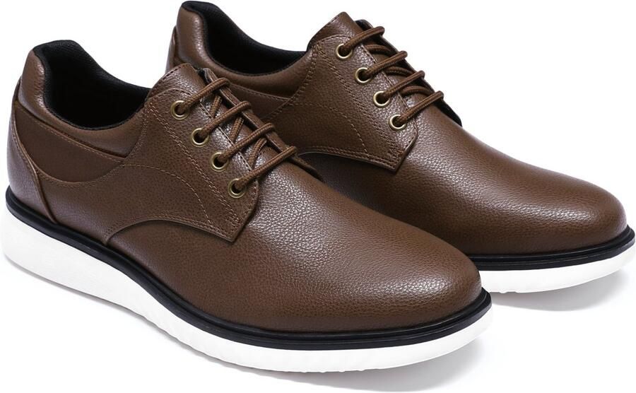 ALLTHEMEN Heren Veter Casual Leren Schoenen Platte Zool