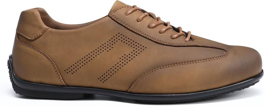 ALLTHEMEN Heren Zakelijk Casual Leren Veterschoenen