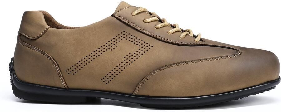 ALLTHEMEN Heren Zakelijk Casual Leren Veterschoenen