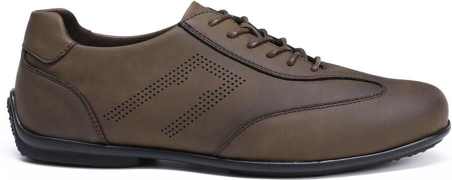 ALLTHEMEN Heren Zakelijk Casual Leren Veterschoenen