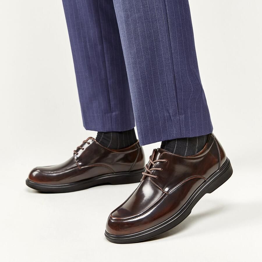 ALLTHEMEN Heren zakelijke leren schoenen glanzende schoenen