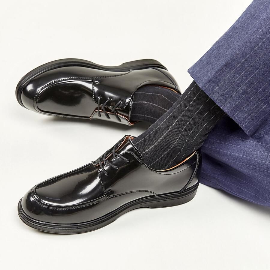 ALLTHEMEN Heren zakelijke leren schoenen glanzende schoenen