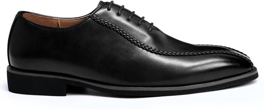 ALLTHEMEN Heren Zakelijke Spitse Neus Veterschoenen Brogue-details
