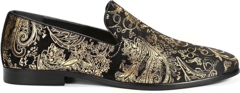 ALLTHEMEN Heren Jacquard Loafers Bruiloft Mocassins Borduurwerk Pak Pantoffels