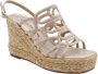 Alma en Pena Glinsterende platte damessandaal Beige Dames - Thumbnail 1