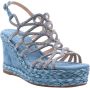 Alma en Pena Heldere Blauwe Sandalen Elegant Comfortabel Multicolor Dames - Thumbnail 1