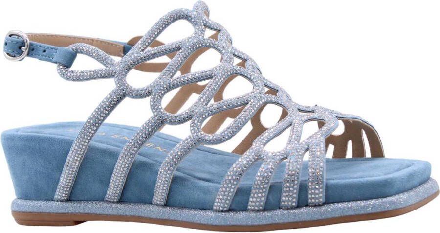 Alma en Pena Platte sandalen voor vrouwen Blue Dames