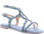 Alma en Pena Sandalen Blauw Dames - Thumbnail 4